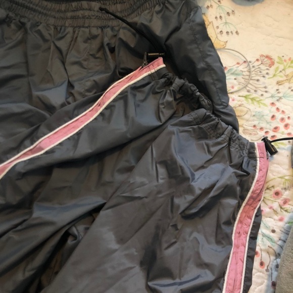 Grey track pants with pink and white stripes - Picture 3 of 6